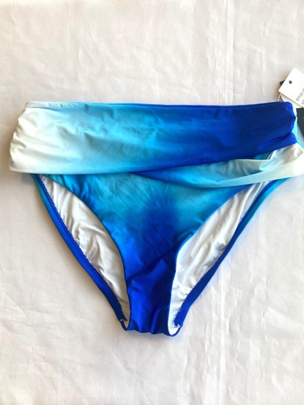 La Blanca Ombre Blue Fold-Over Bikini Bottom